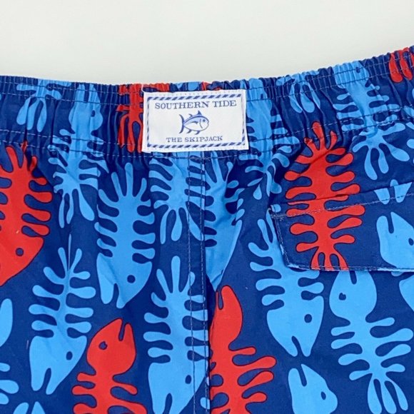 Southern Tide Sea Shore Fish Bone Swim Trunks - Picture 5 of 7